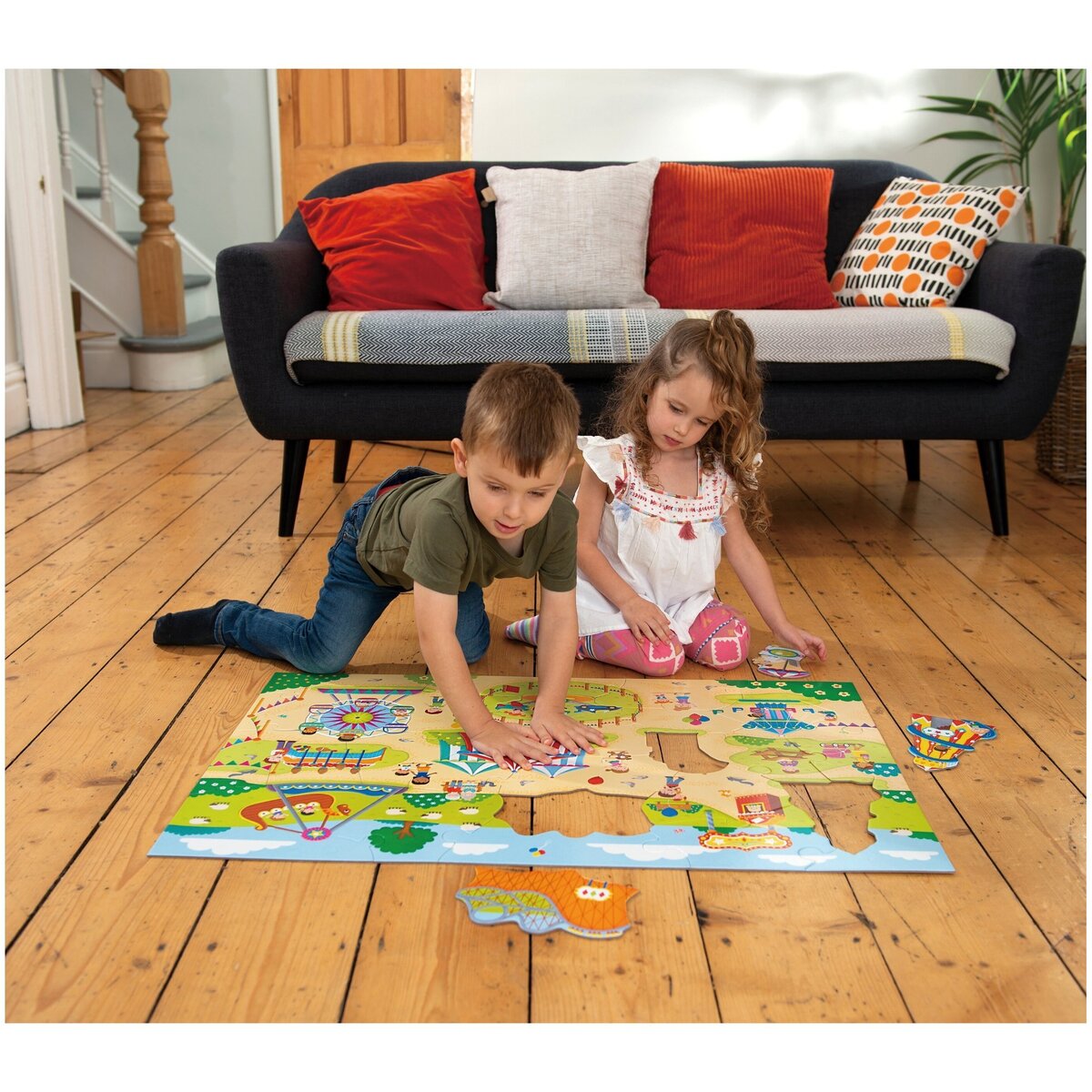 Giant Floor Puzzle: Parcul de distractii (30 piese), [4],bestfam.ro