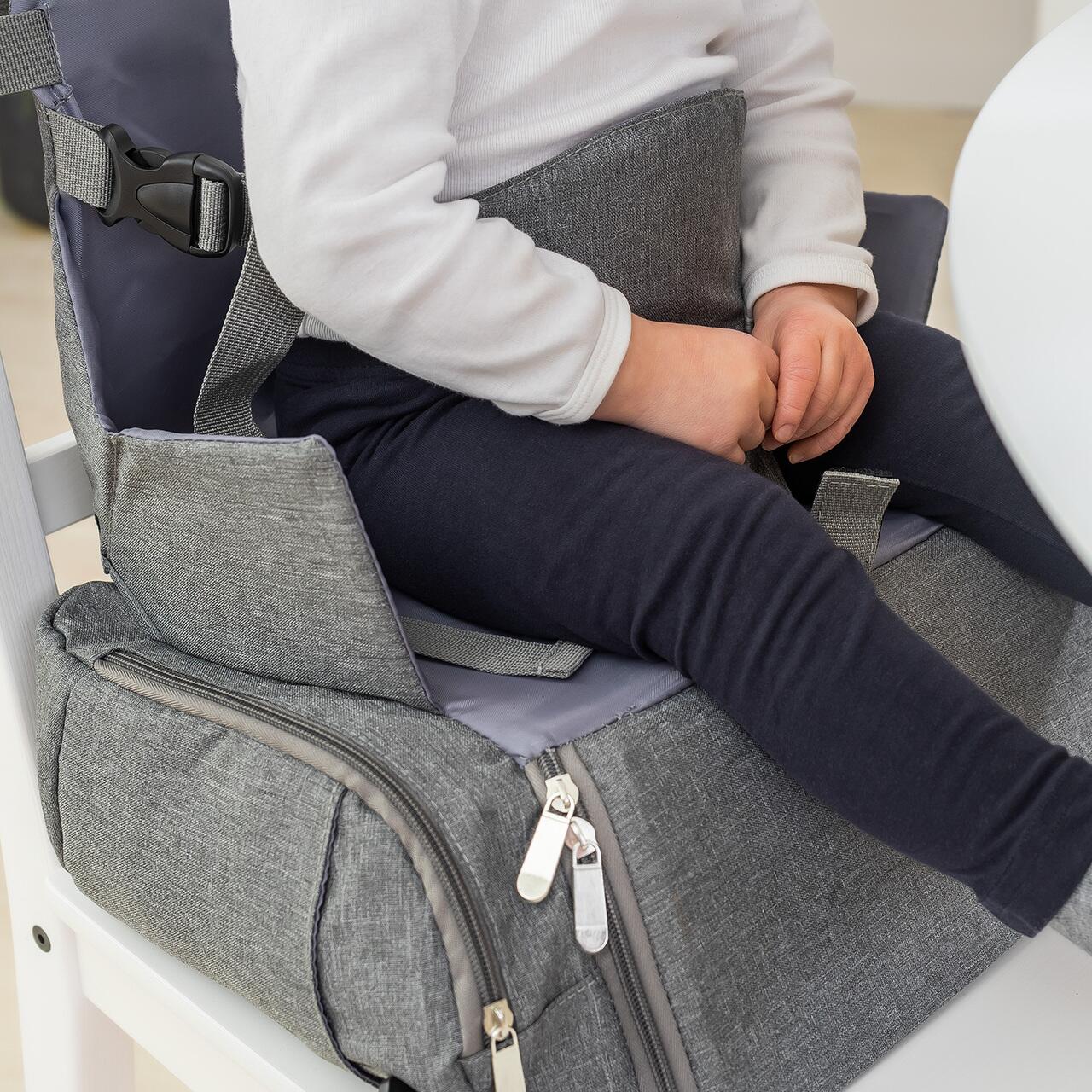 Inaltator de scaun pentru bebelusi 6-36 luni, transportabil, din plastic reciclat, Reer Growing Booster Seat 85041, [5],bestfam.ro