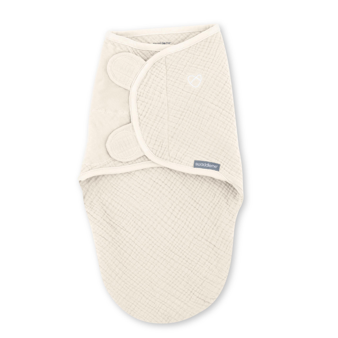Ingenuity - Sistem de infasare Swaddle Me 0-3 luni, muselina, colectia Original, Cream, [5],bestfam.ro
