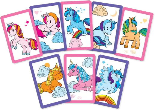 Joc de carti 2 in 1 - Unicorni, [2],bestfam.ro