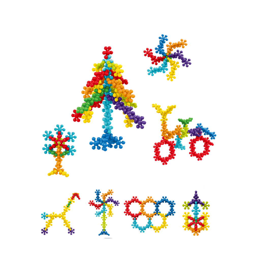 Joc de constructie STEAM - Floricele colorate (80 piese), [2],bestfam.ro