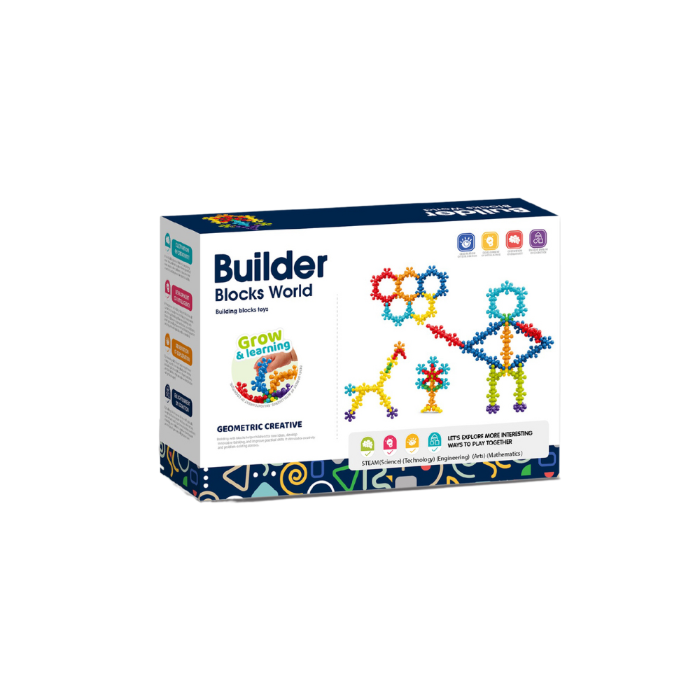 Joc de constructie STEAM - Floricele colorate (80 piese), [3],bestfam.ro