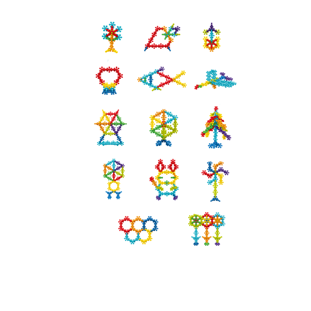 Joc de constructie STEAM - Floricele colorate (90 piese), [2],bestfam.ro