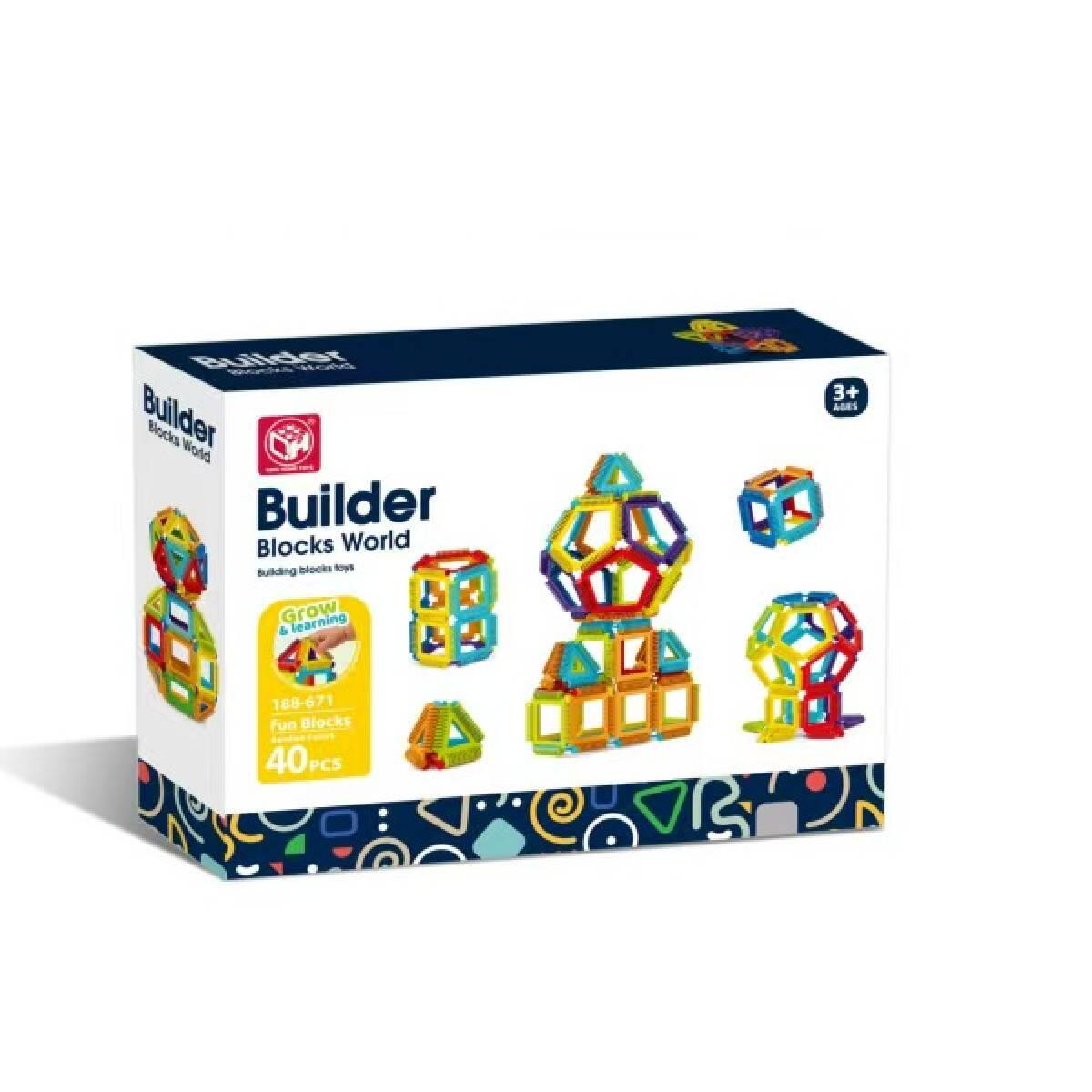 Joc de constructie STEAM - Forme magice (40 piese), [2],bestfam.ro