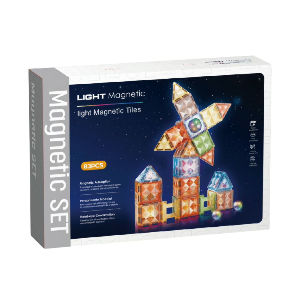 Joc magnetic Diamond cu lumini  - 83 piese (7.5 cm)