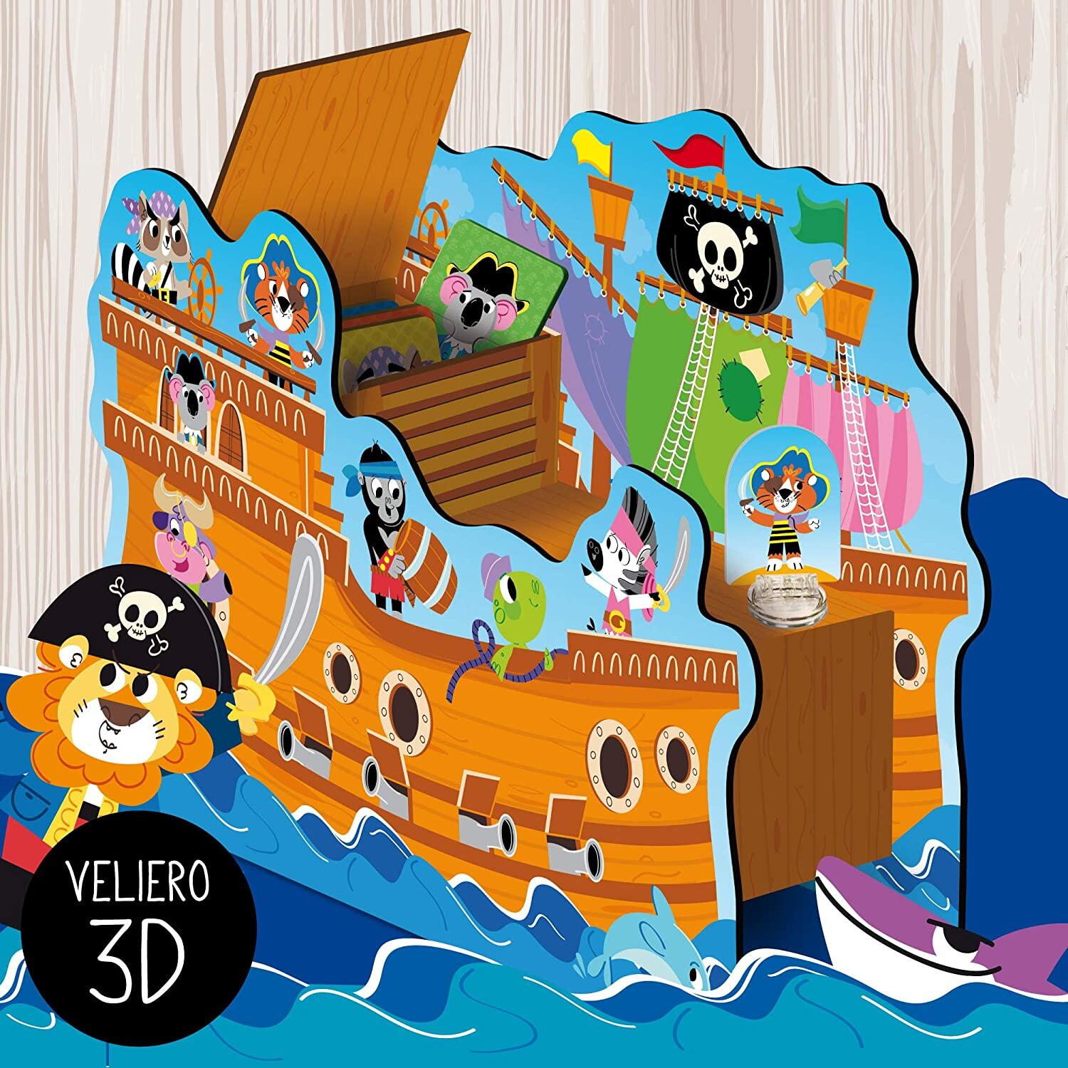 Joc Montessori - Corabia piratilor 3D, [5],bestfam.ro