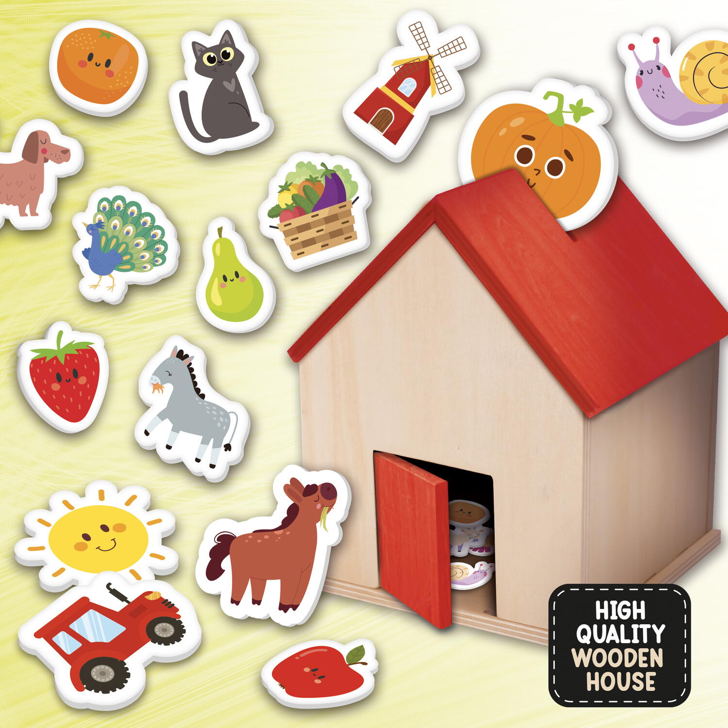 Joc Montessori din lemn - La ferma, [2],bestfam.ro