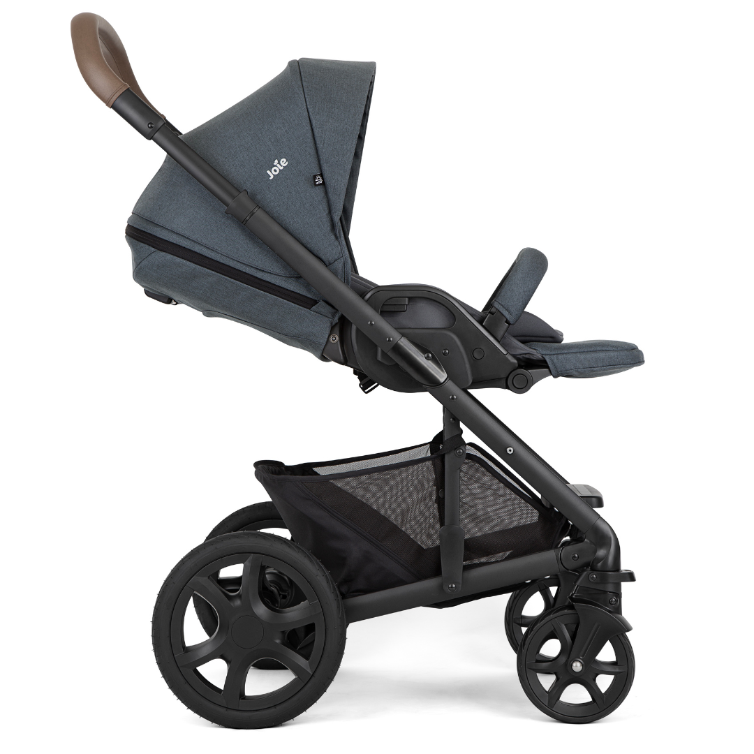 Joie - Carucior pentru copii multifunctional 3 in 1 Chrome Dlx Moonlight (Carucior Chrome DLX + Landou Moonlight + Scoica i-Snug Moonlight), [4],bestfam.ro