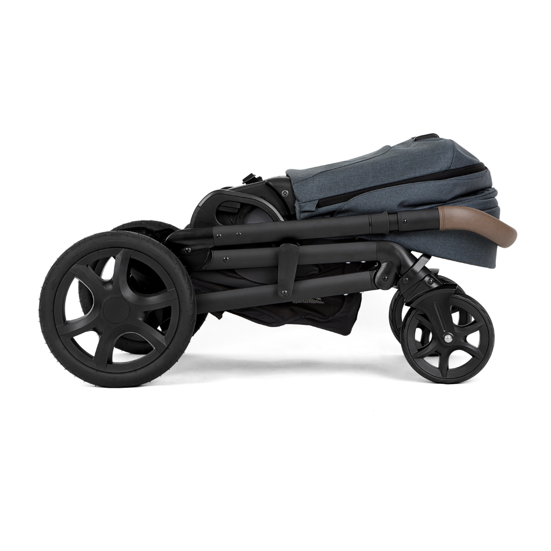 Joie - Carucior pentru copii multifunctional 3 in 1 Chrome Dlx Moonlight (Carucior Chrome DLX + Landou Moonlight + Scoica i-Snug Moonlight), [7],bestfam.ro