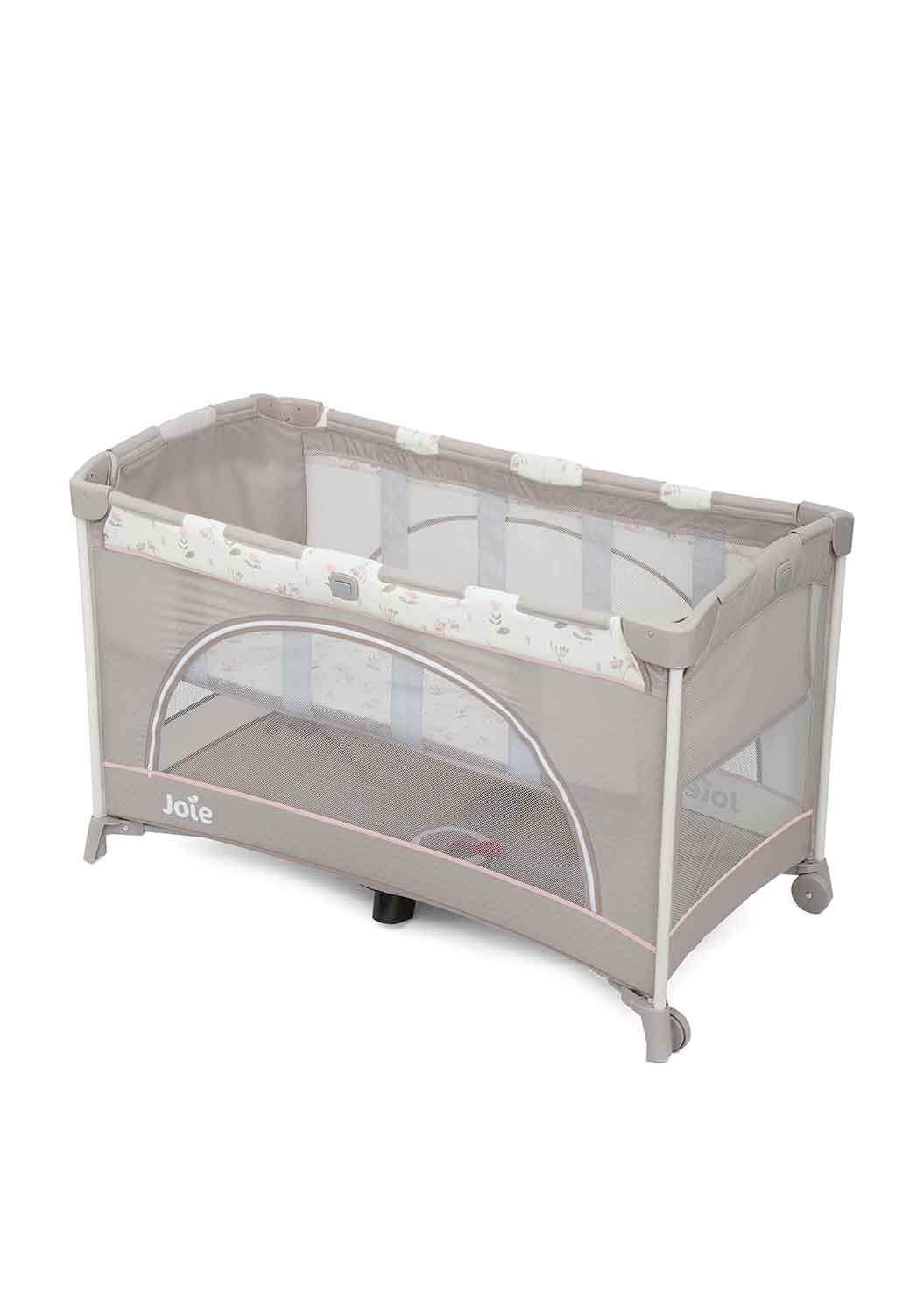 Joie - Patut pliant cu 2 niveluri Allura 120 cm, Flowers Forever, [4],bestfam.ro