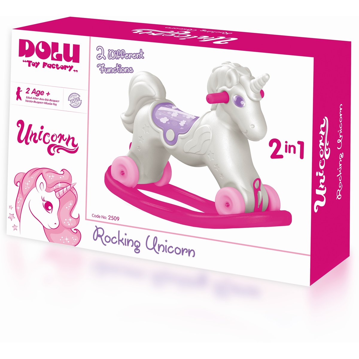 Jucarie 2 in1 - Unicorn balansoar - Dolu, [4],bestfam.ro