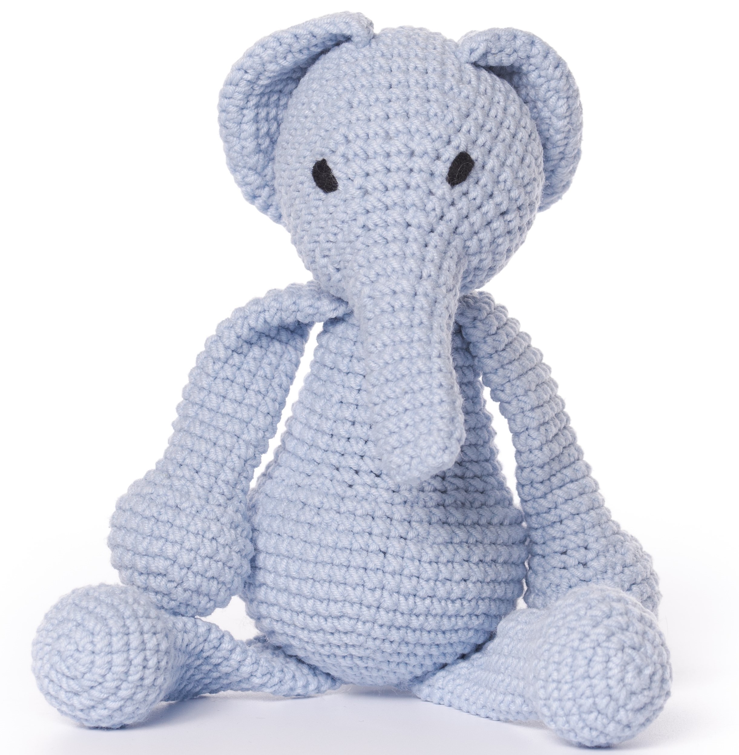 Jucarie crosetata manual - Elefantul Marion -  albastru - Maimutzeria Tiarra