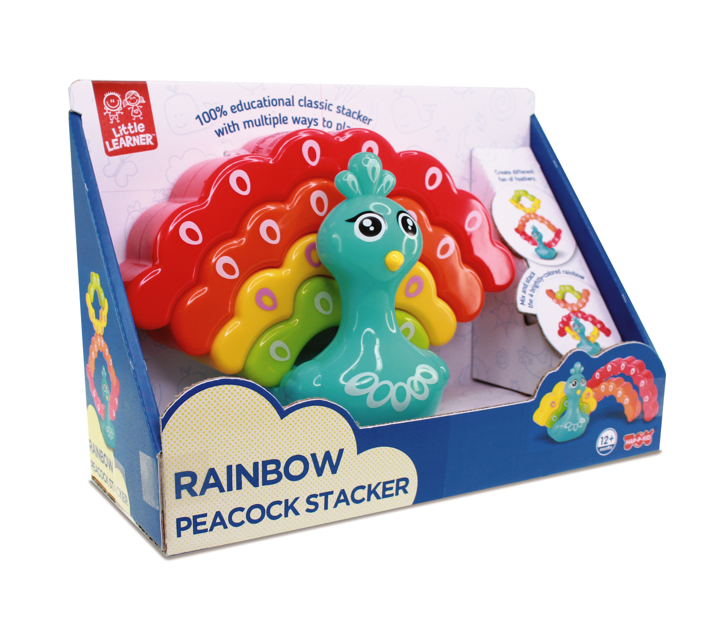 Jucarie de stivuit - Paun colorat, [2],bestfam.ro