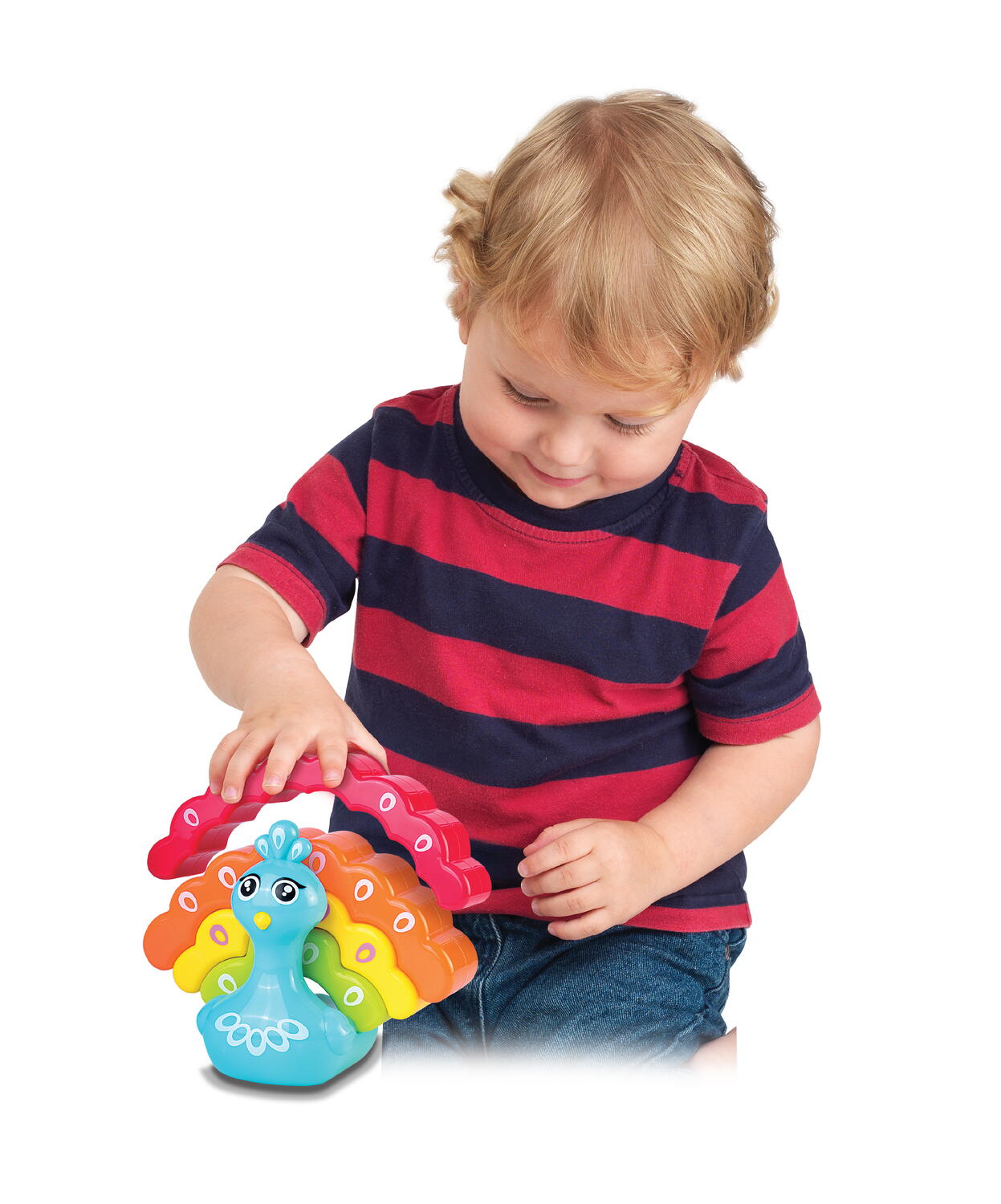 Jucarie de stivuit - Paun colorat, [4],bestfam.ro