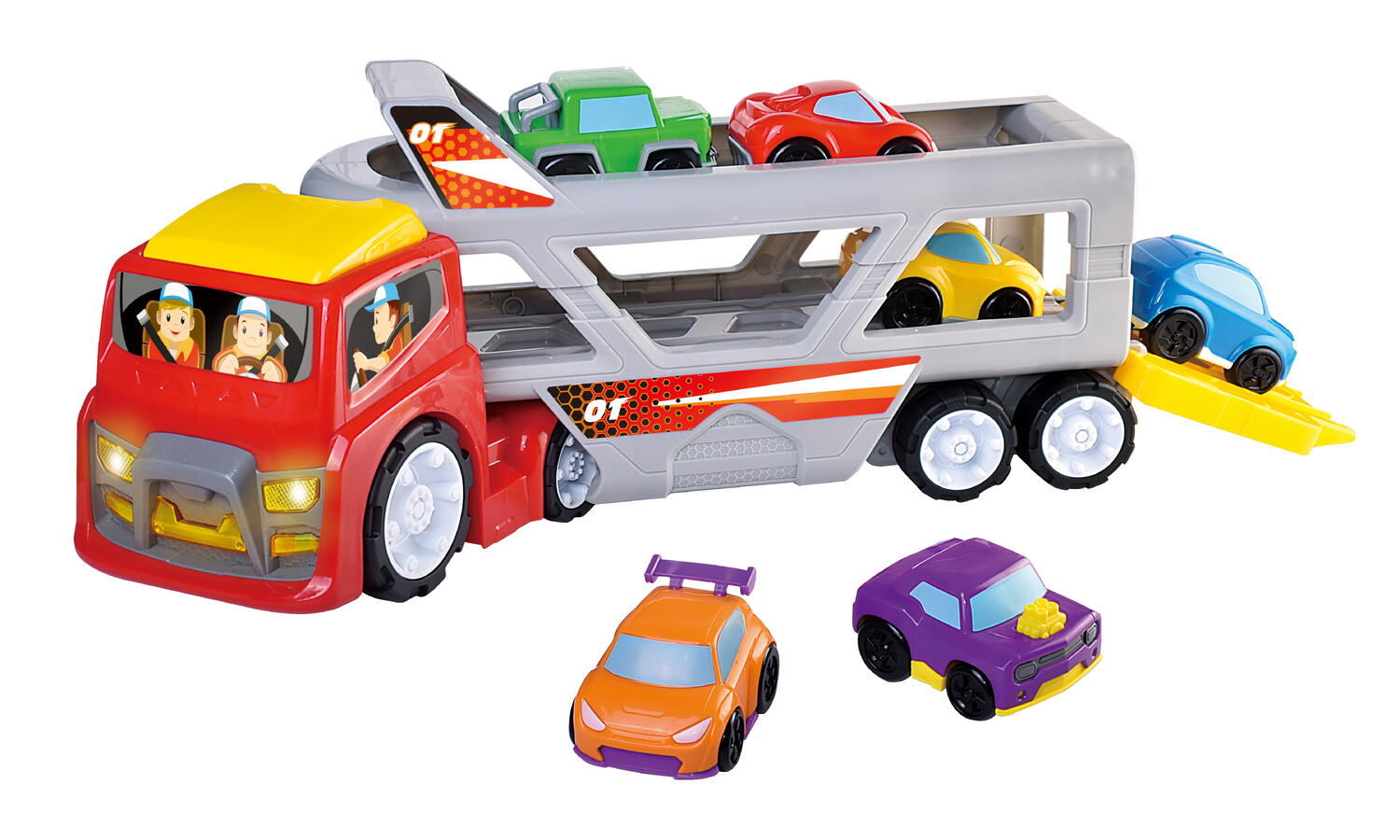 Jucarie interactiva - Camion cu platforma auto, [4],bestfam.ro