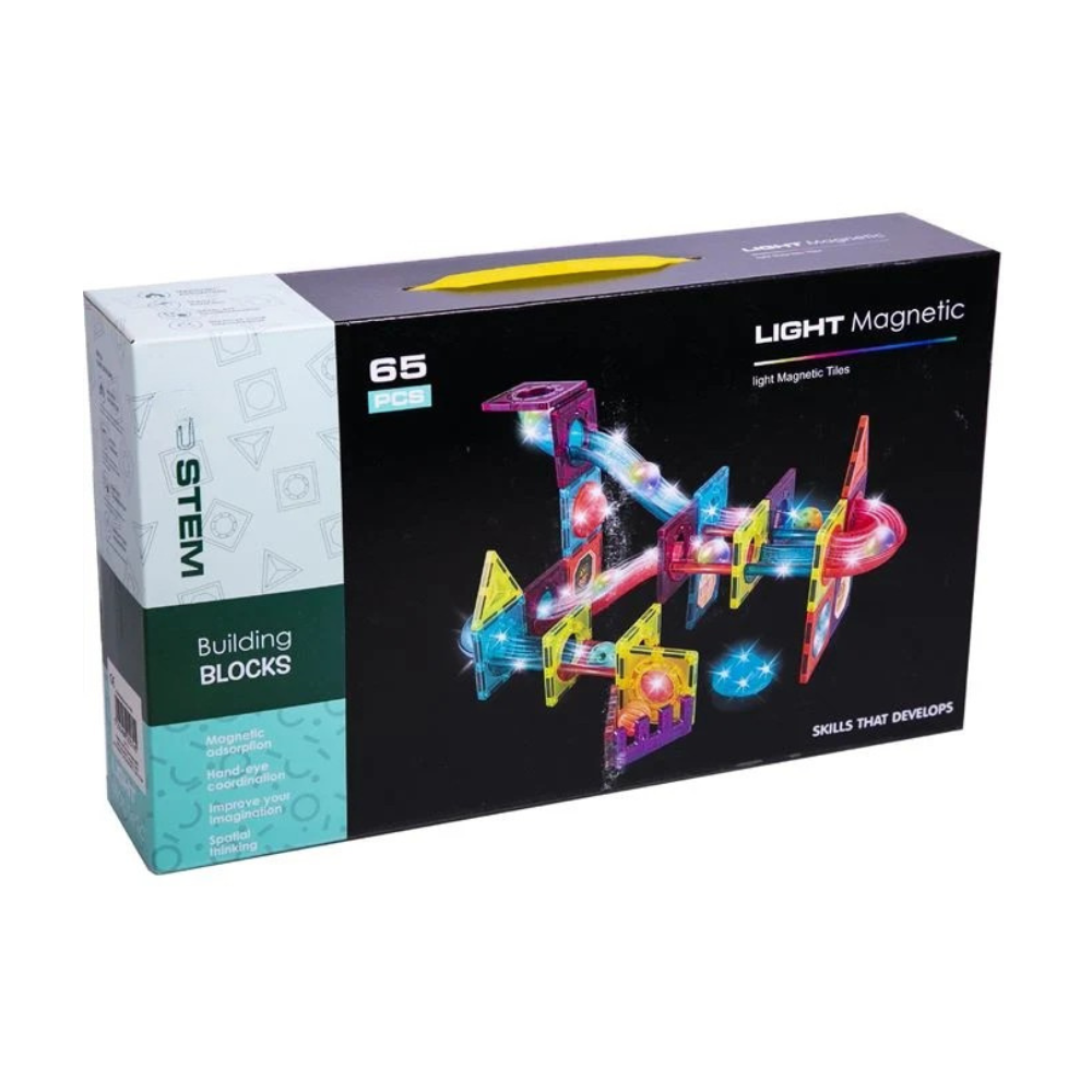 Labirintul meu magnetic cu lumini - 65 piese (7.5 cm)