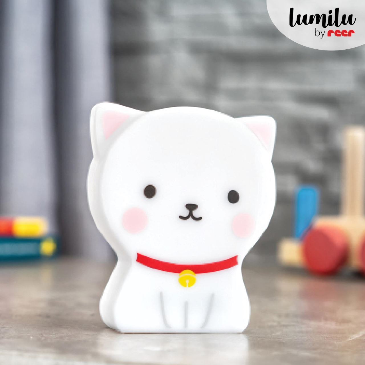 Lampa de veghe cu LED, cu oprire cronometrata, forma pisicuta, alba, Lumilu Cute Friends Cat, Reer 52320, [5],bestfam.ro