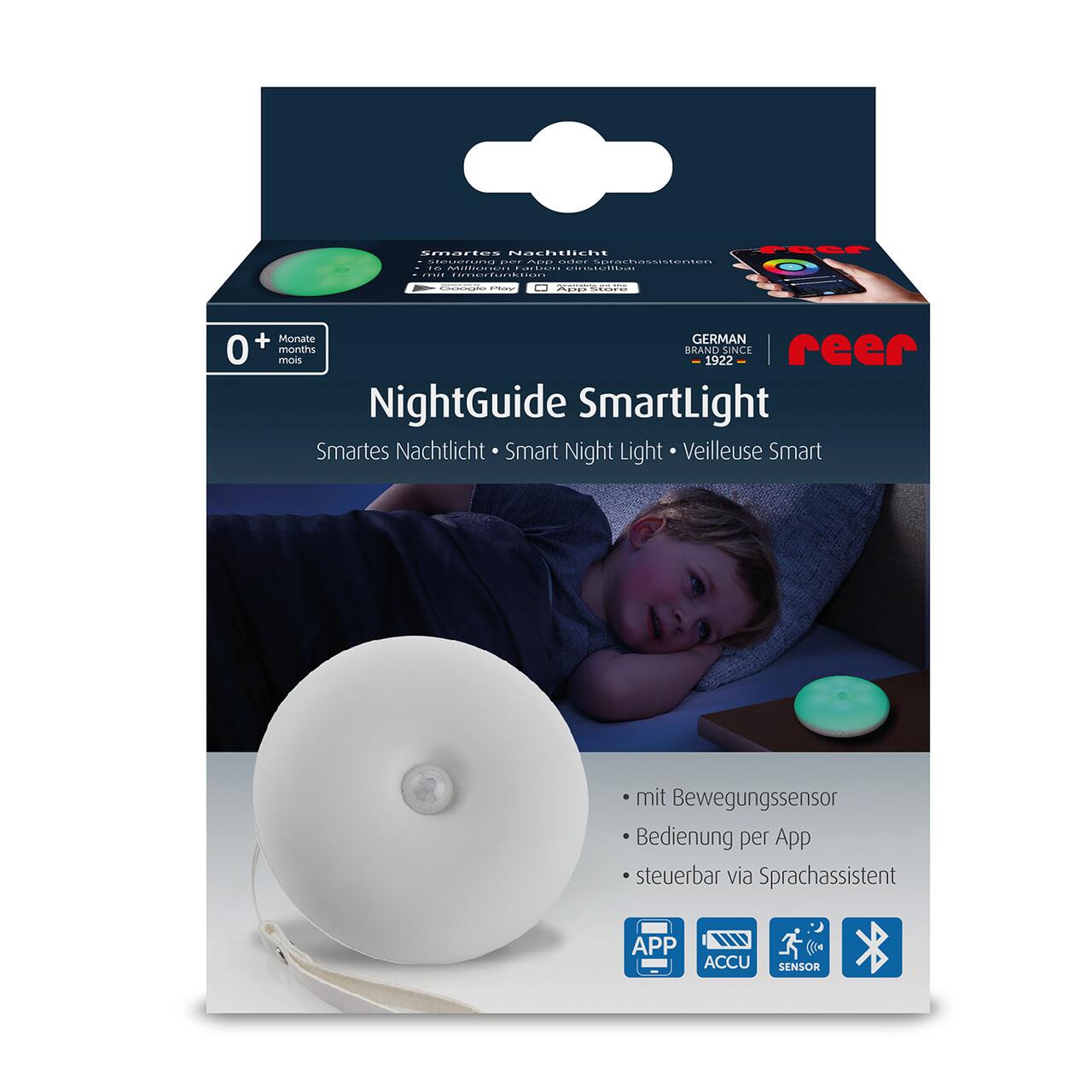 Lampa de veghe inteligenta cu senzor de miscare, comunicare wireless cu smartphone, temporizator, Reer NightGuide SmartLight 52460, [2],bestfam.ro