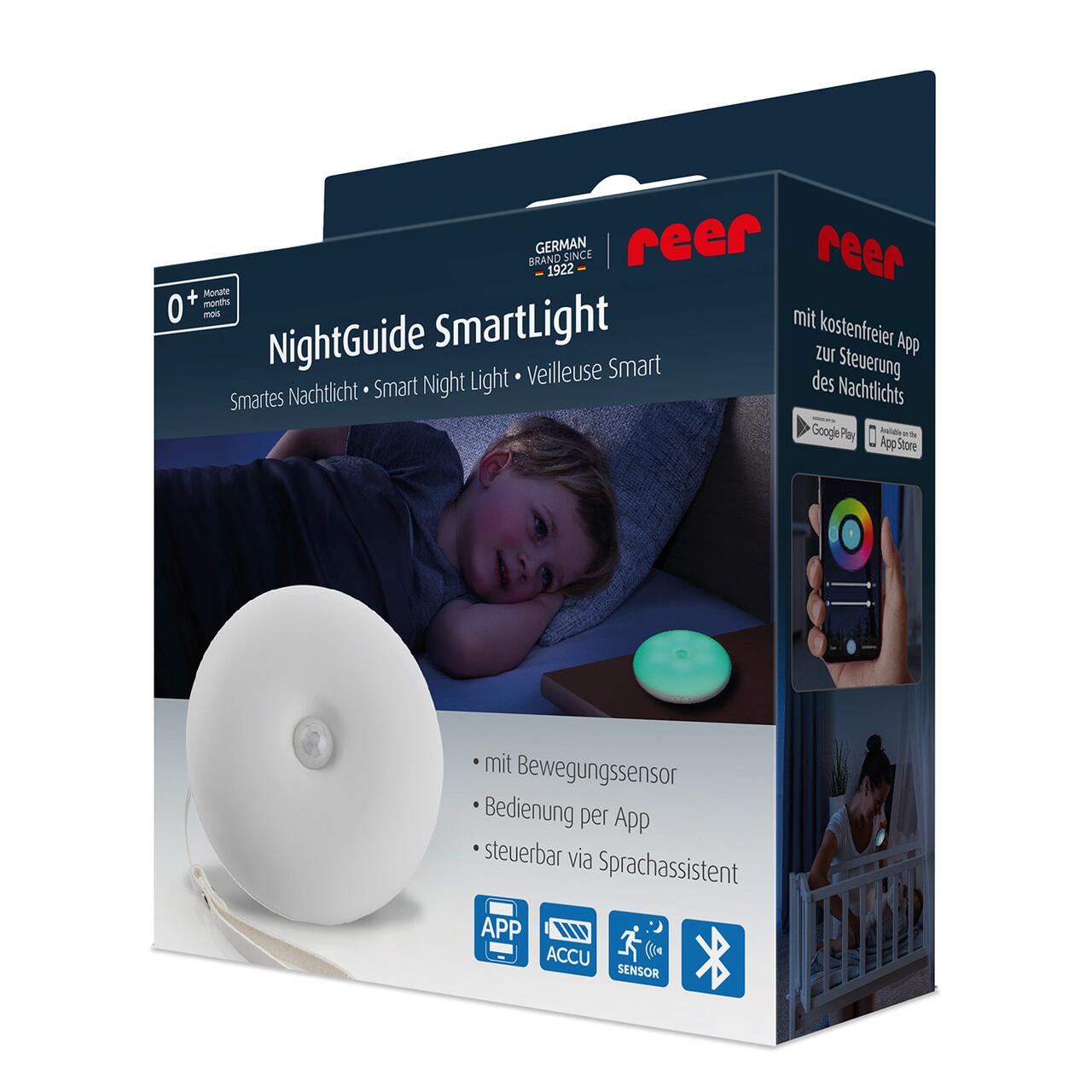 Lampa de veghe inteligenta cu senzor de miscare, comunicare wireless cu smartphone, temporizator, Reer NightGuide SmartLight 52460, [3],bestfam.ro