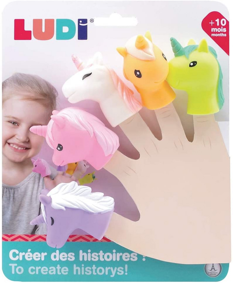 Set 5 marionete deget - Unicorn - Ludi, [4],bestfam.ro