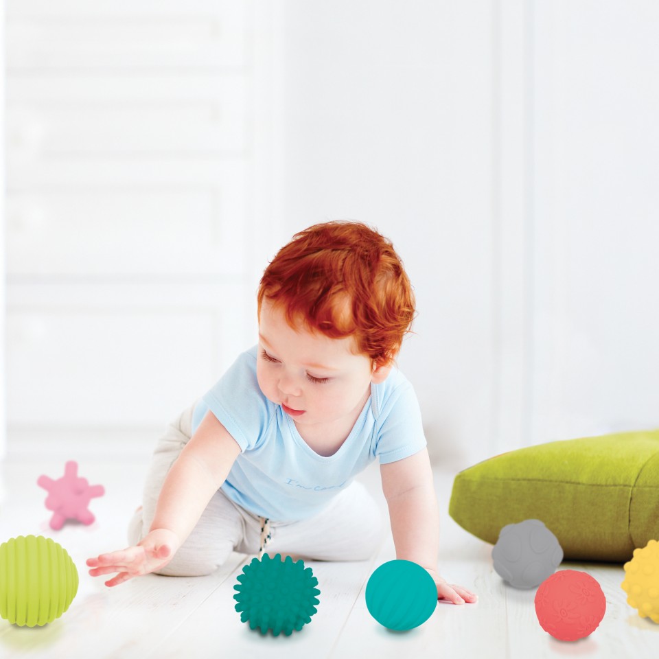 Set - 8 mingi senzoriale - Ludi, [4],bestfam.ro