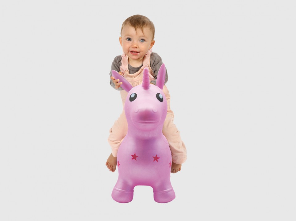 Unicorn saltaret, roz - Ludi, [2],bestfam.ro