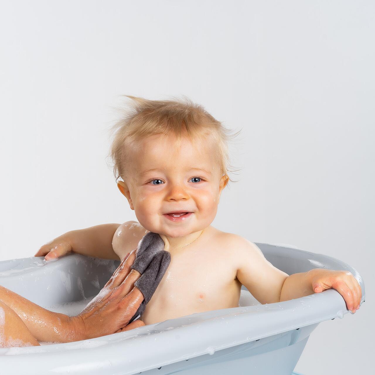 Manusa de baie pentru bebelusi, material textil, forma magarus, fara BPA, 0+ luni, Reer BabyCare Wash Pad 81091, [6],bestfam.ro