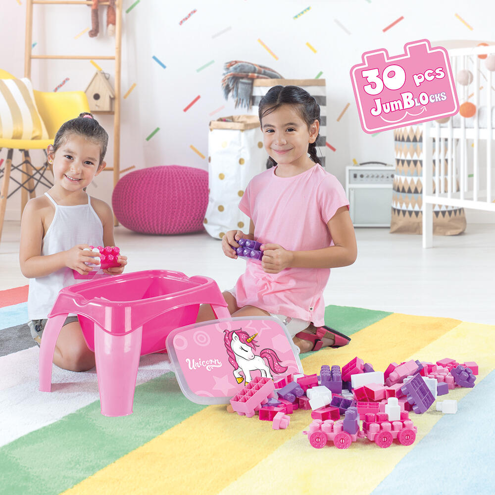 Masuta de activitati cu 30 cuburi de construit - Unicorn, [2],bestfam.ro