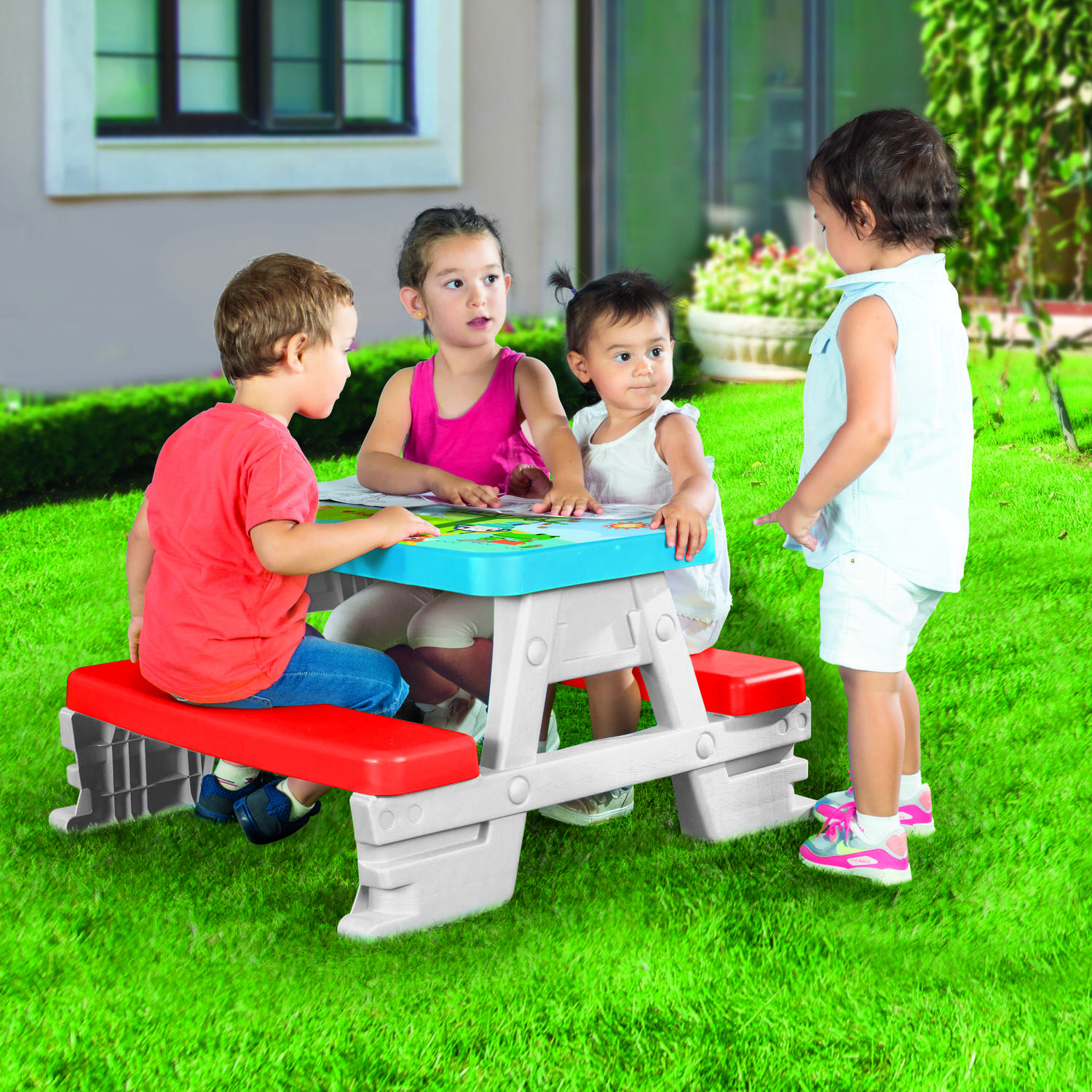 Masuta de picnic colorata, [2],bestfam.ro