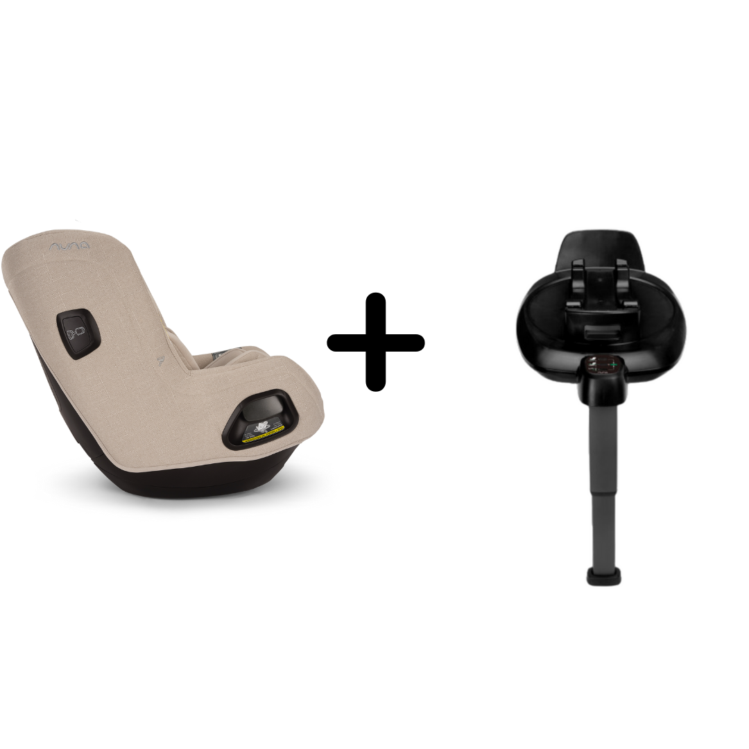 Nuna - Set Scaun auto rotativ i-Size TODL next Biscotti, 40-105 cm + Baza isofix BASE next i-Size pentru TODL next, testat ADAC, [8],bestfam.ro