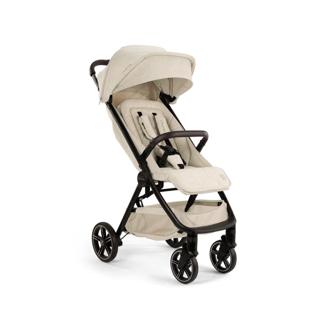 Nuna x BMW - Carucior ultracompact cu pliere automata TRVL lx, bej Mica, [7],bestfam.ro