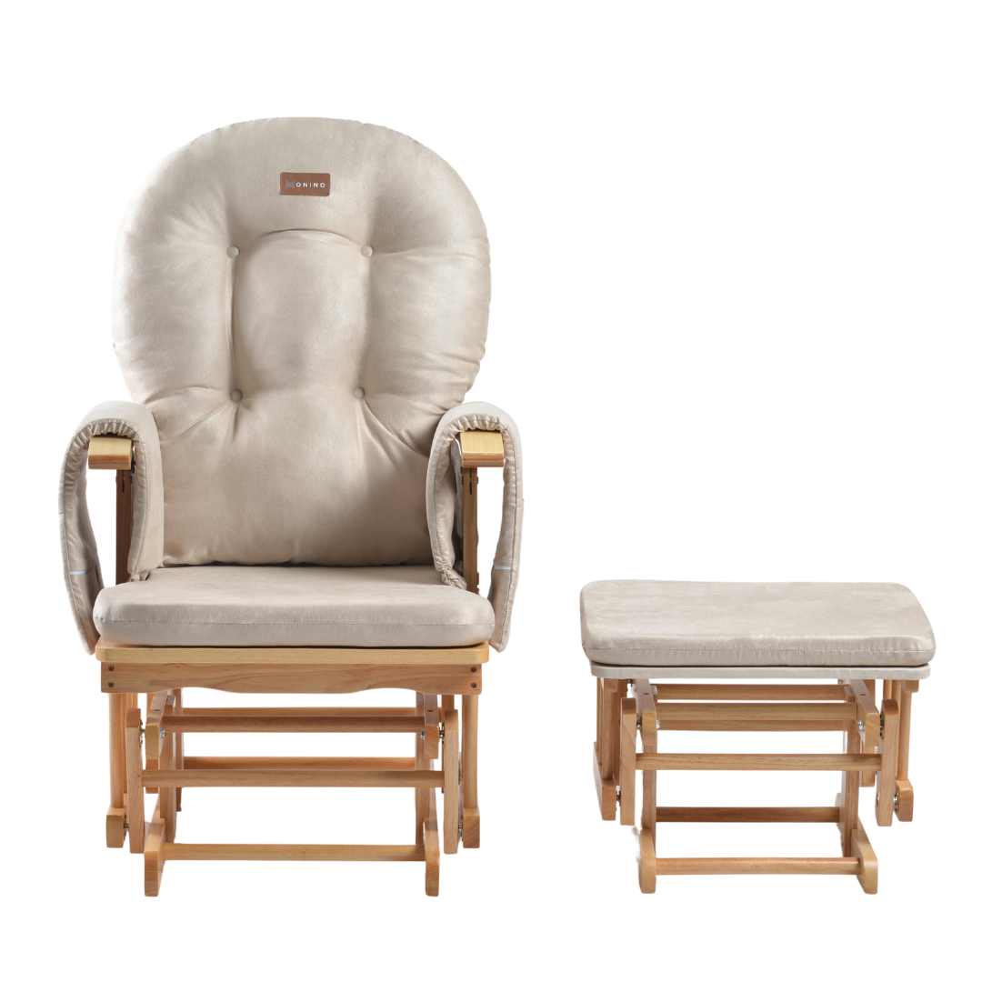 ONINO - Fotoliu reglabil pentru alaptare, cu suport de picioare inclus, CALM.me, Natural Beige, [4],bestfam.ro