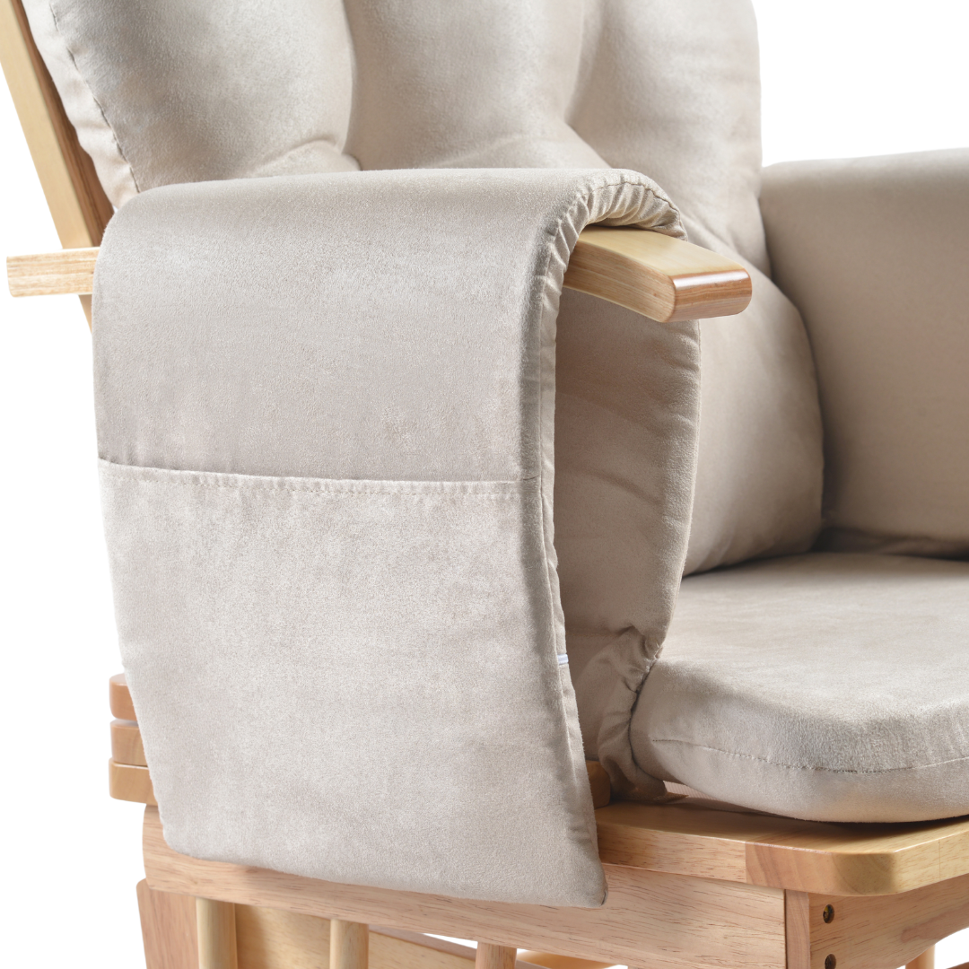 ONINO - Fotoliu reglabil pentru alaptare, cu suport de picioare inclus, CALM.me, Natural Beige, [7],bestfam.ro