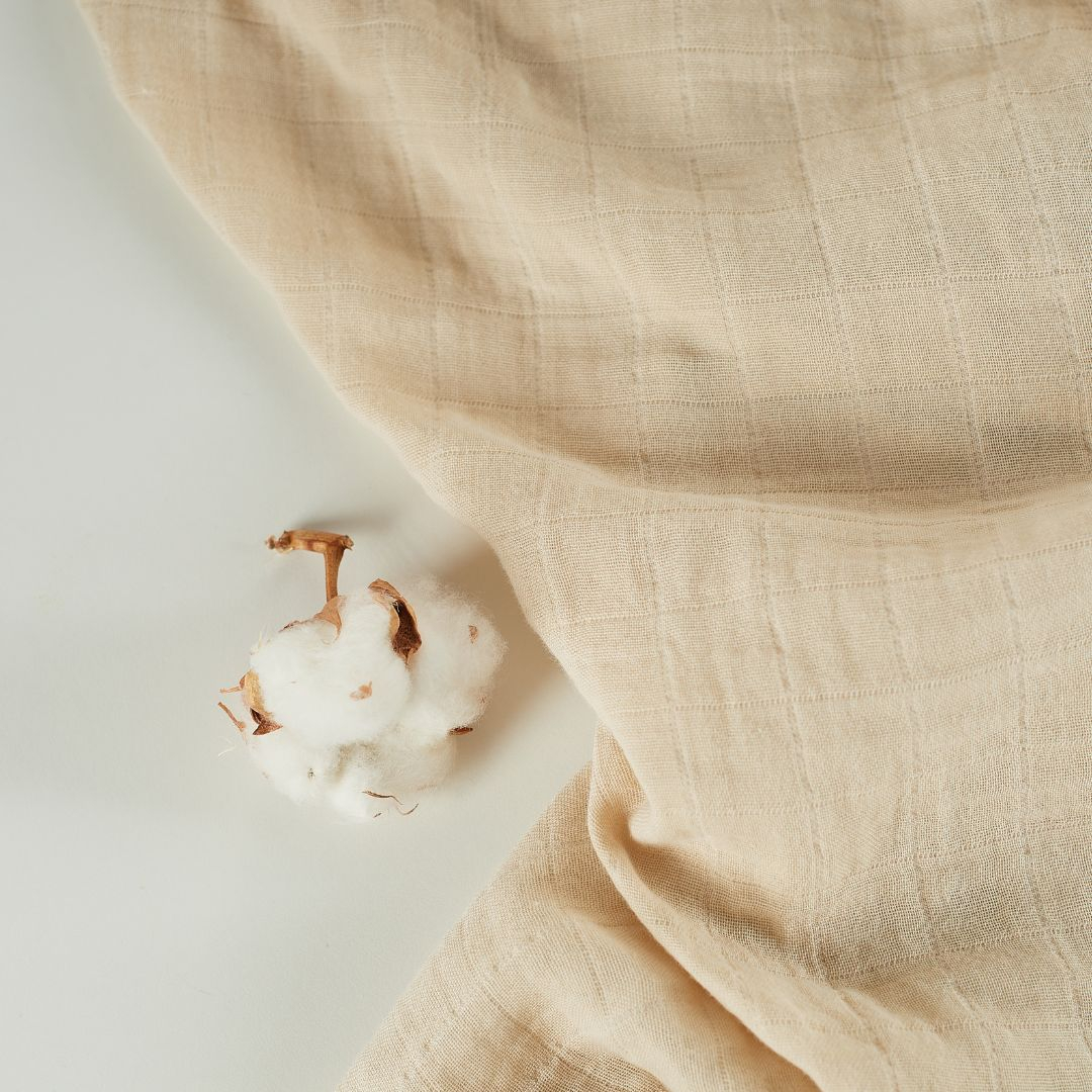 ONINO - Muselina multifunctionala din bumbac 100% organic, HUG.me, Creamy Vanilla, x1 bucata, 120 x 120 cm, certificata GOTS, [2],bestfam.ro