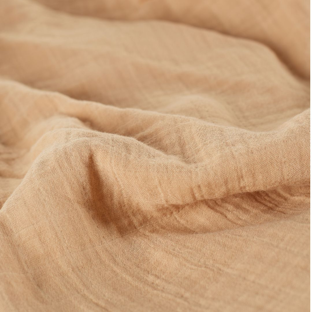 ONINO - Muselina multifunctionala din bumbac 100% organic, HUG.me, Oatmeal Beige, x1 bucata, 120 x 120 cm, certificata GOTS, [4],bestfam.ro