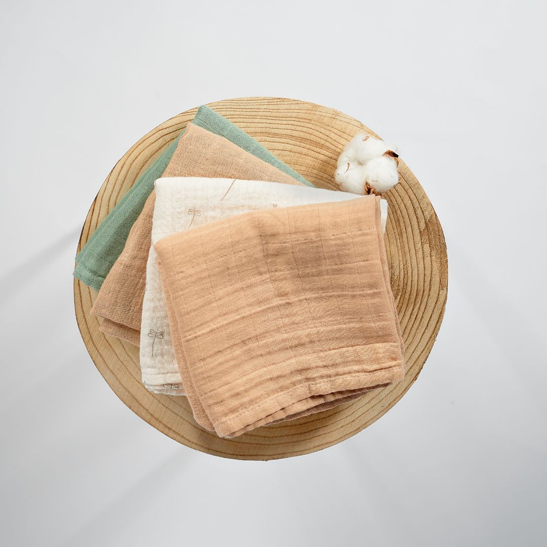 ONINO - Muselina multifunctionala din bumbac 100% organic, HUG.me, Oatmeal Beige, x1 bucata, 120 x 120 cm, certificata GOTS, [6],bestfam.ro