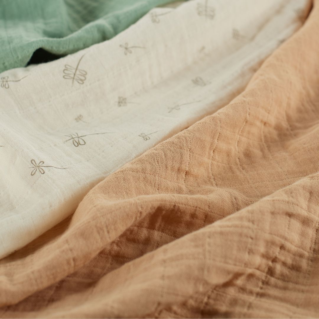 ONINO - Muselina multifunctionala din bumbac 100% organic, HUG.me, Pure Nature, x3 bucati, 60 x 60 cm, certificata GOTS, [5],bestfam.ro