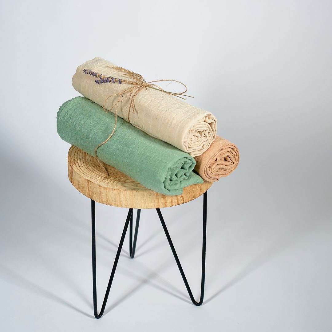 ONINO - Muselina multifunctionala din bumbac 100% organic, HUG.me, Serene Green, x1 bucata, 120 x 120 cm, certificata GOTS, [2],bestfam.ro