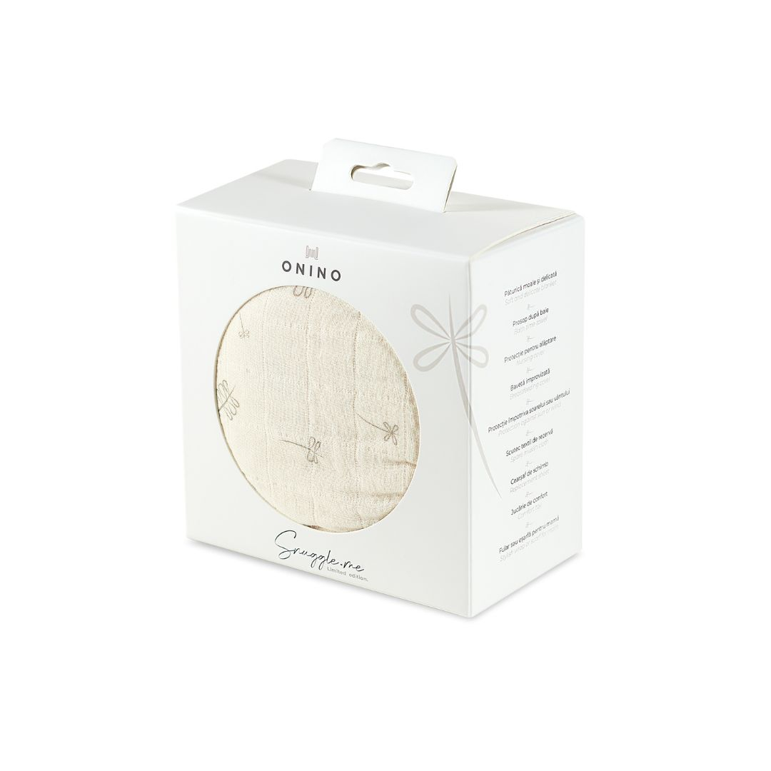 ONINO - Muselina multifunctionala din bumbac 100% organic, SNUGGLE.me, Pure Life, x1 bucata, 120 x 120 cm, certificata GOTS, [6],bestfam.ro