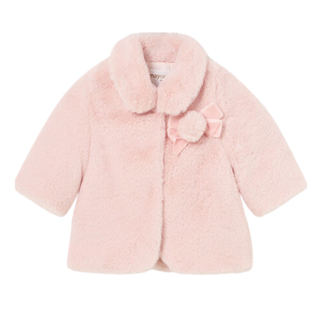 Palton blanita - Roz cu ciucure - Mayoral  2-4 luni (65 cm)