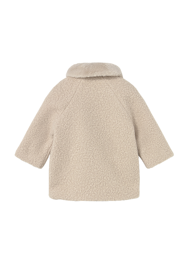 Palton buclat cu guler blanita - Bej - Mayoral  , [3],bestfam.ro