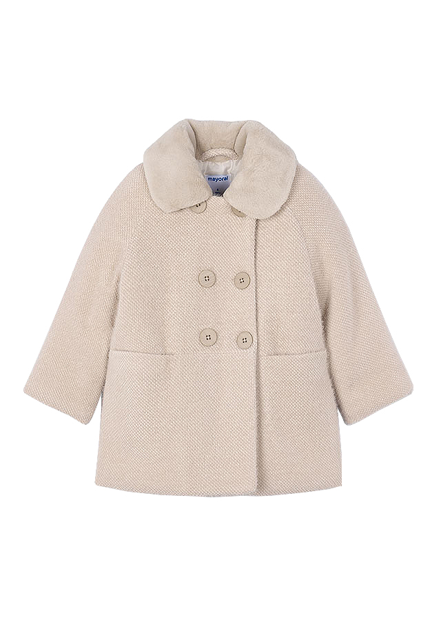 Palton cu guler blanita - Bej - Mayoral, [2],bestfam.ro
