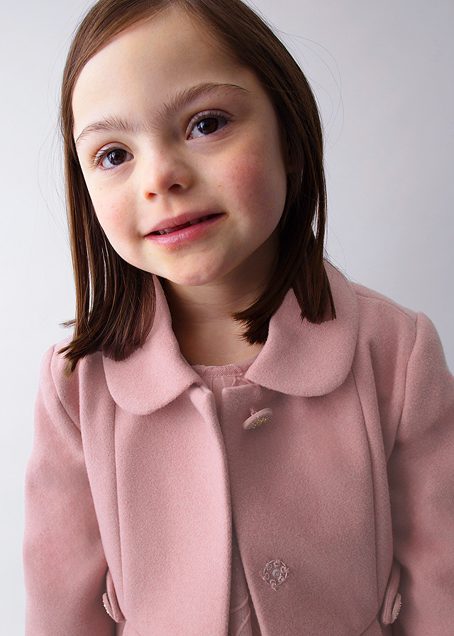 Palton stofa - Roz - Mayoral  8 ani, [4],bestfam.ro