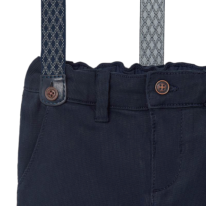 Pantaloni lungi - Chino pique cu bretele - Mayoral, [3],bestfam.ro