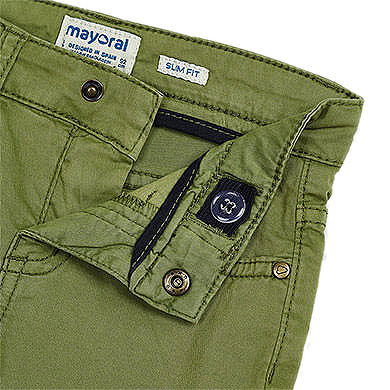 Pantaloni lungi - Clasici slim fit - verde - Mayoral , [4],bestfam.ro