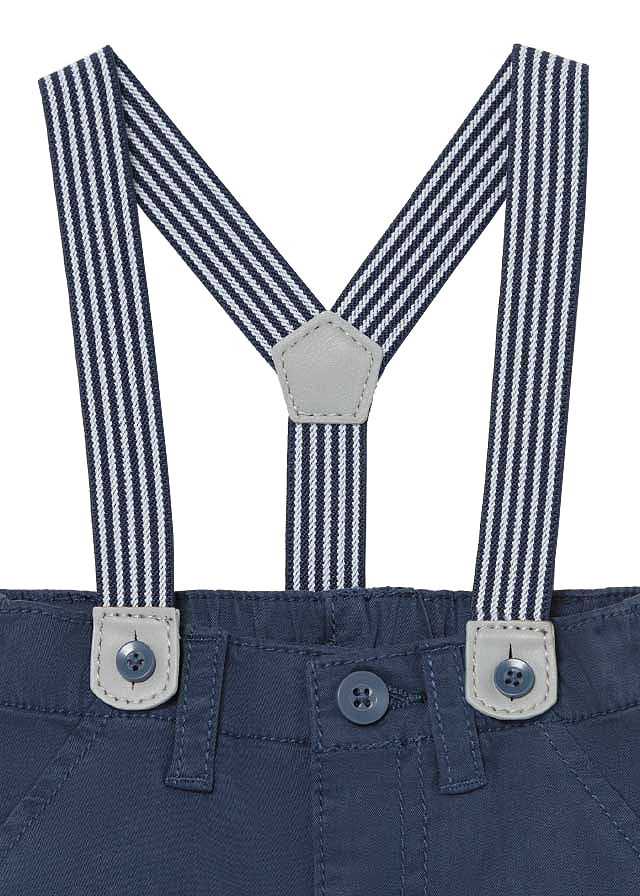 Pantaloni lungi cu bretele - bleumarin - Mayoral  , [3],bestfam.ro