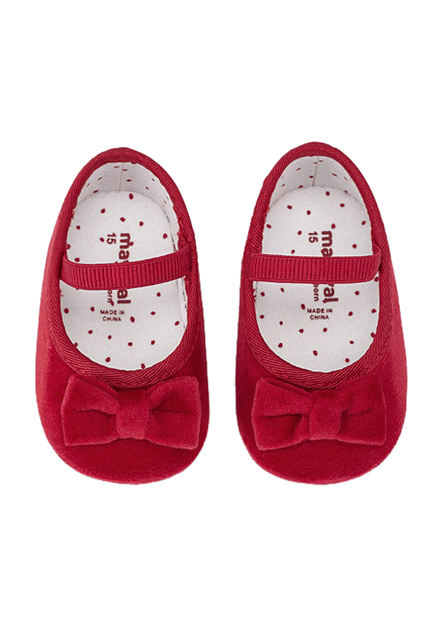 Pantofi catifea + Bentita - Rosu - Mayoral  19, [5],bestfam.ro