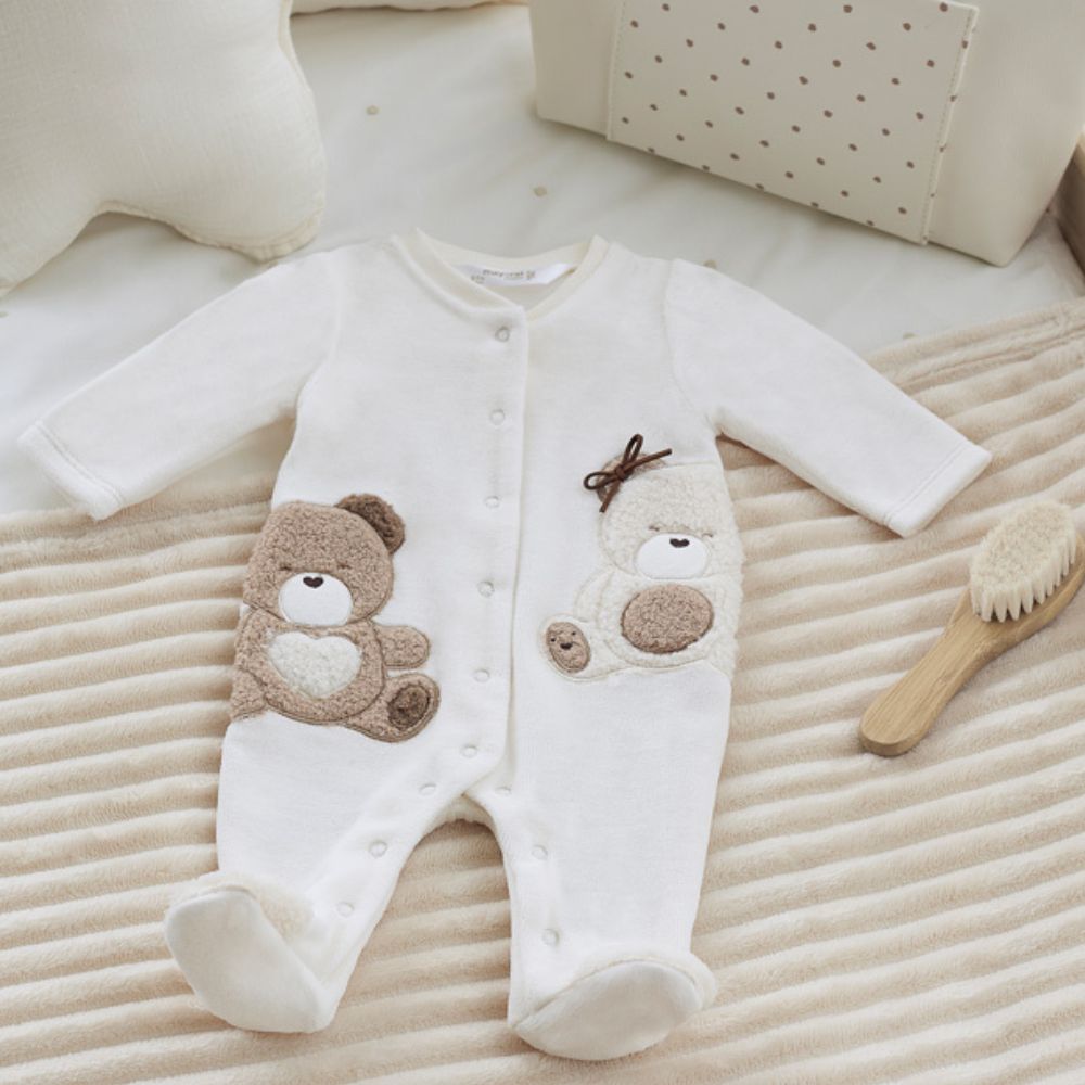 Pijama plusata Ursi bumbac sustenabil nou-nascut - Mayoral   4-6 luni (70 cm)