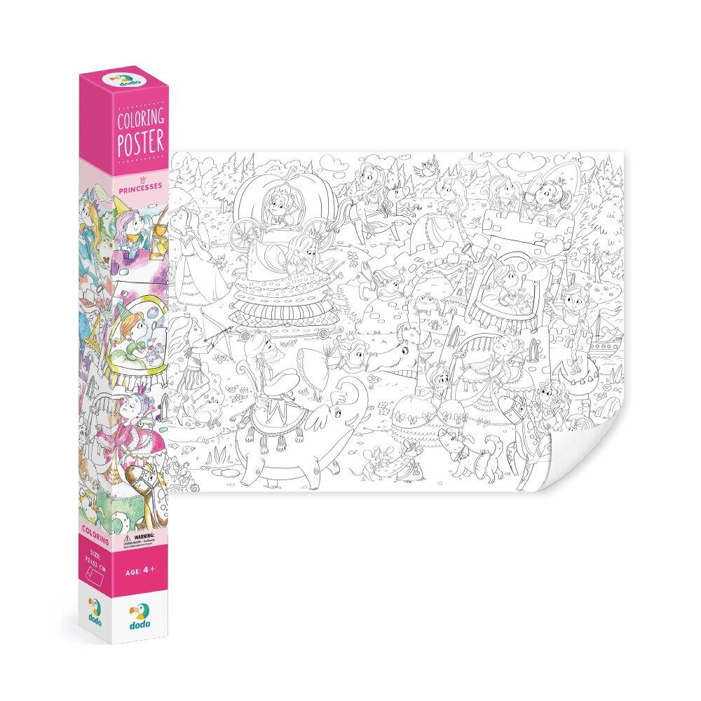 Poster de colorat - Aventurile printeselor, [2],bestfam.ro