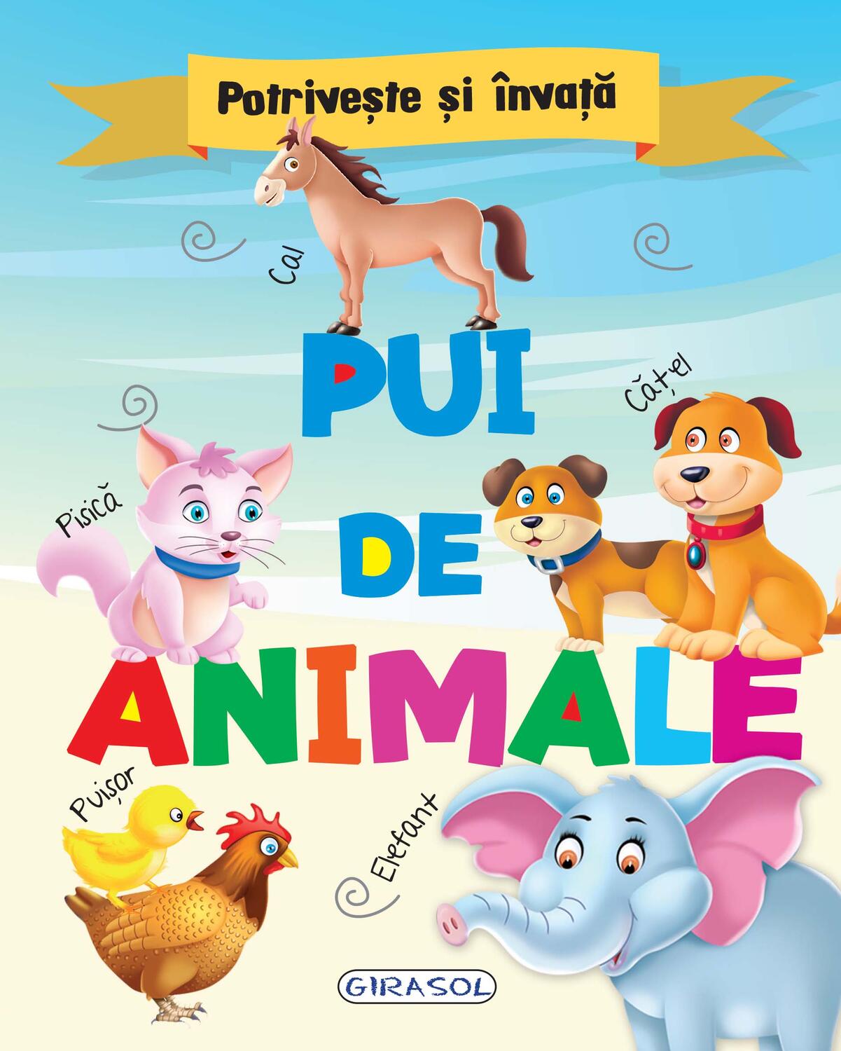 Potriveste si invata - Pui de animale